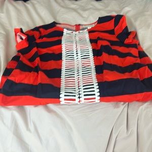 Sail to Sable Orange/Navy Dress, size medium